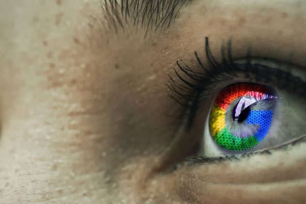 google logo in eyes